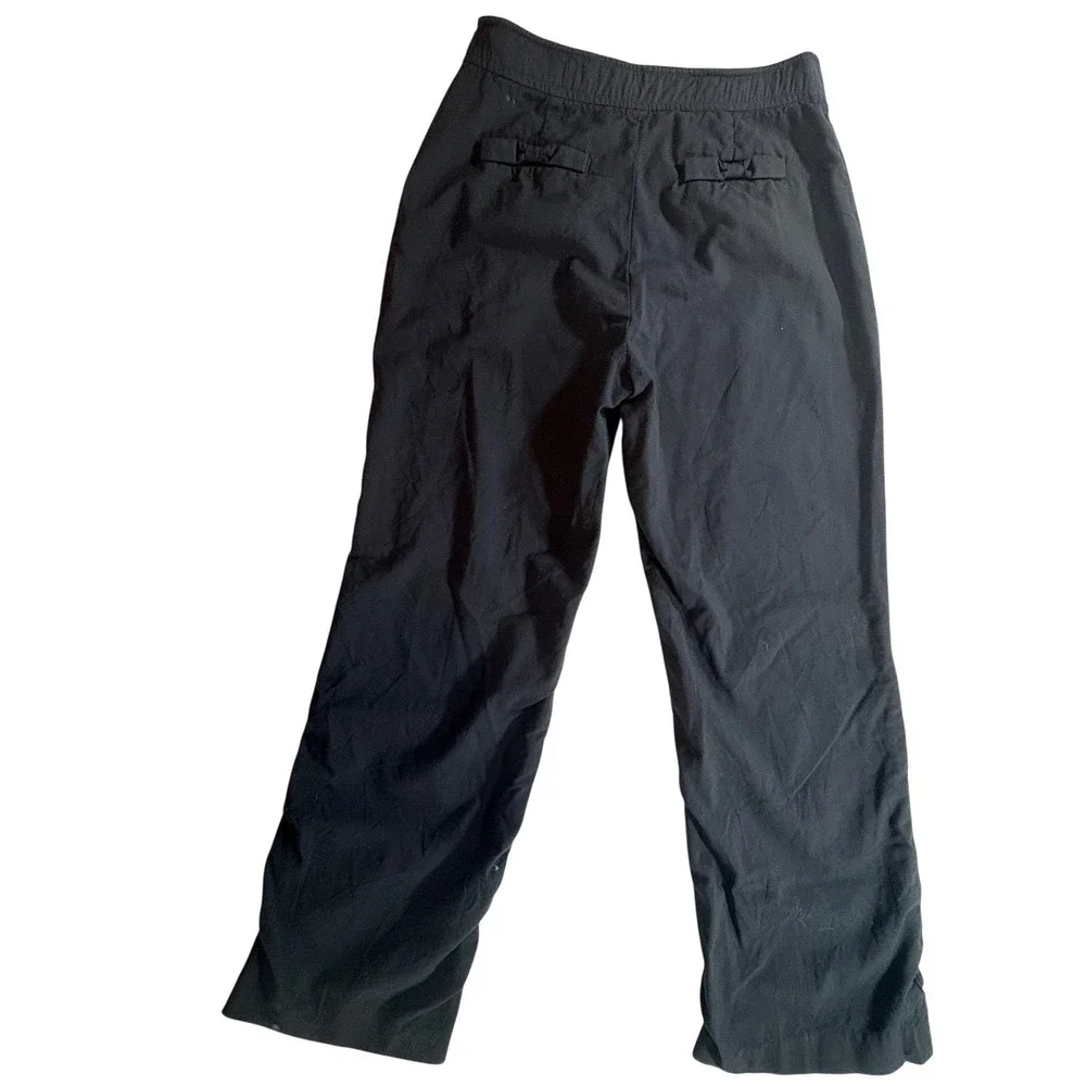Kate Spade Sailor Pant Women 6 Black Wool Blend High Waisted Straight Leg Slacks